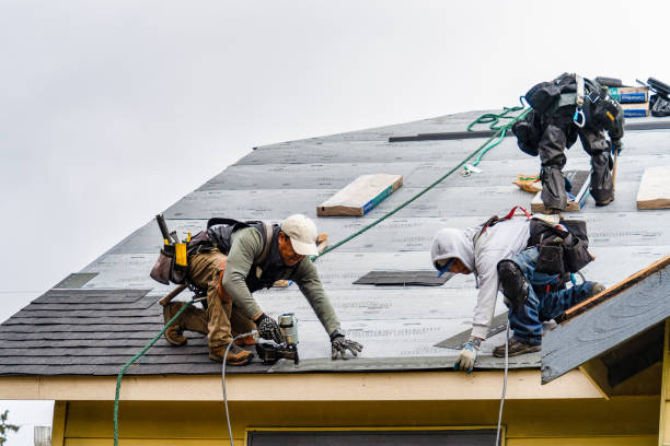 Professional Gutter Installation technician working in American Canyon, CA